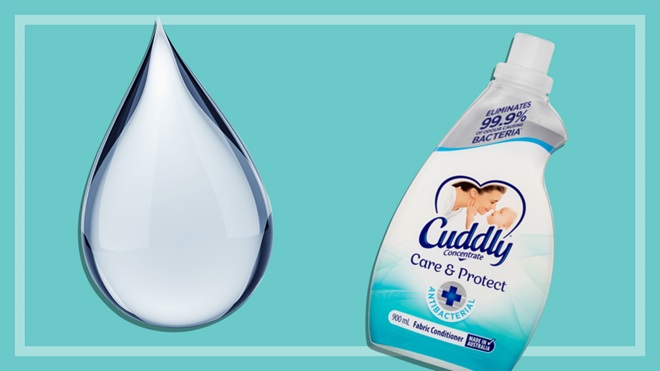 Cuddly Concentrate Care  Protect Antibacterial Fabric Conditioner performs worse than water in choic